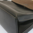 LOEWE Twist handle Velazquez Hand Bag Leather 2way Black Brown Auth am2237g-8