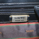 LOEWE Twist handle Velazquez Hand Bag Leather 2way Black Brown Auth am2237g-9