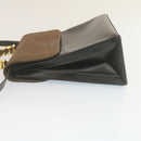 LOEWE Twist handle Velazquez Hand Bag Leather 2way Black Brown Auth am2237g-3