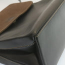 LOEWE Twist handle Velazquez Hand Bag Leather 2way Black Brown Auth am2237g-14