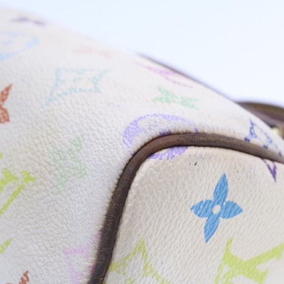 LOUIS VUITTON Monogram Multicolor Mini Speedy Hand Bag White M92645 Auth am232g