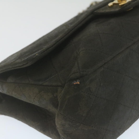 CHANEL Classic Matelasse 25 Chain Flap Shoulder Bag Lamb Skin Black am2320gA