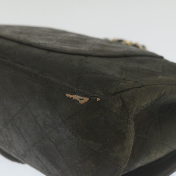 CHANEL Classic Matelasse 25 Chain Flap Shoulder Bag Lamb Skin Black am2320gA