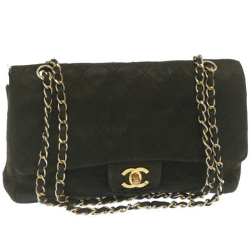 CHANEL Classic Matelasse 25 Chain Flap Shoulder Bag Lamb Skin Black am2320gA