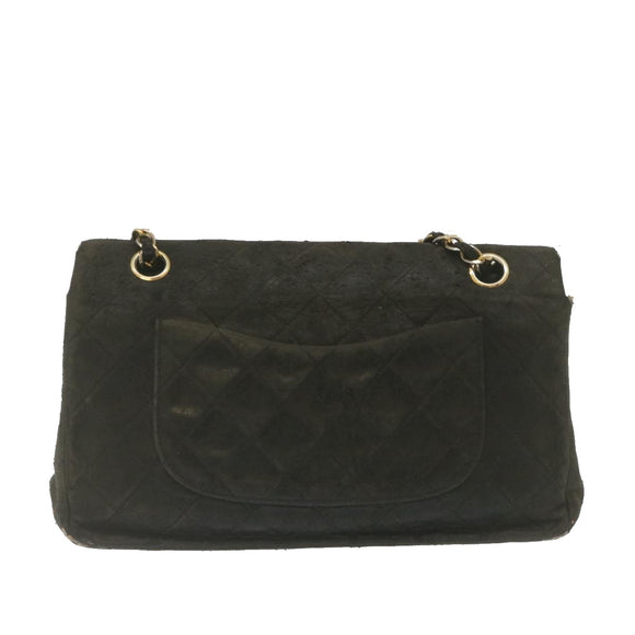 CHANEL Classic Matelasse 25 Chain Flap Shoulder Bag Lamb Skin Black am2320gA