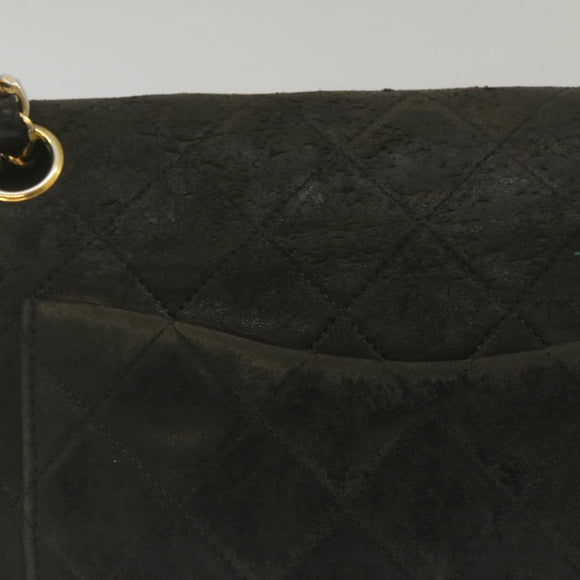CHANEL Classic Matelasse 25 Chain Flap Shoulder Bag Lamb Skin Black am2320gA