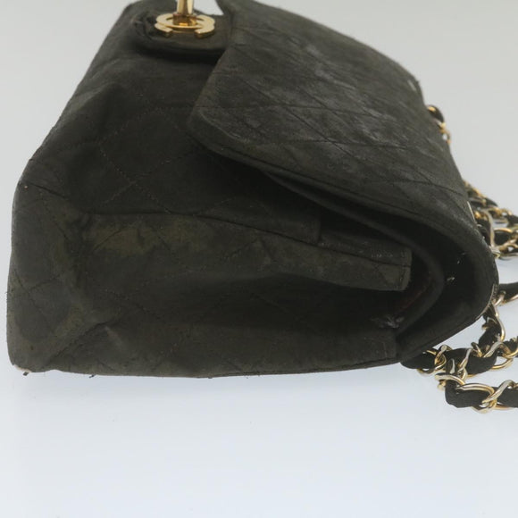 CHANEL Classic Matelasse 25 Chain Flap Shoulder Bag Lamb Skin Black am2320gA