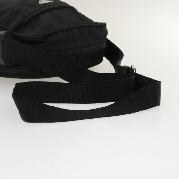 PRADA Shoulder Bag Enamel nylon 2 Set Black Auth am2339g