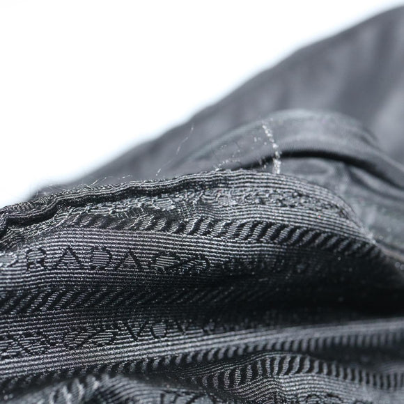 PRADA Shoulder Bag Enamel nylon 2 Set Black Auth am2339g