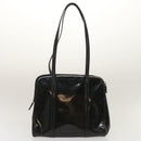 PRADA Shoulder Bag Enamel nylon 2 Set Black Auth am2339g-3