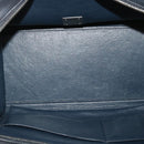 CELINE Hand Bag Leather Suede Gray Navy Auth am2375g-9