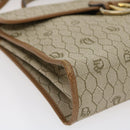 Christian Dior Honeycomb Canvas Hand Bag PVC Leather 2way Beige Auth am2383g-14