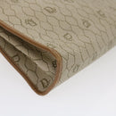 Christian Dior Honeycomb Canvas Hand Bag PVC Leather 2way Beige Auth am2383g-16