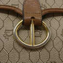 Christian Dior Honeycomb Canvas Hand Bag PVC Leather 2way Beige Auth am2383g-17