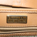 Christian Dior Honeycomb Canvas Hand Bag PVC Leather 2way Beige Auth am2383g-10