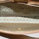 Christian Dior Honeycomb Canvas Hand Bag PVC Leather 2way Beige Auth am2383g-11