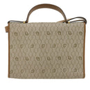 Christian Dior Honeycomb Canvas Hand Bag PVC Leather 2way Beige Auth am2383g-2