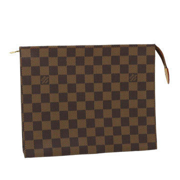LOUIS VUITTON Damier Ebene Poche Toilette 26 Pouch N47543 LV Auth am2487g
