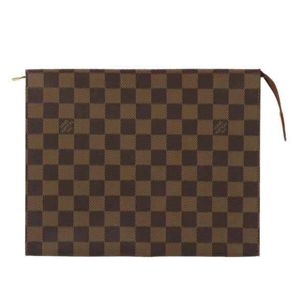 LOUIS VUITTON Damier Ebene Poche Toilette 26 Pouch N47543 LV Auth am2487g