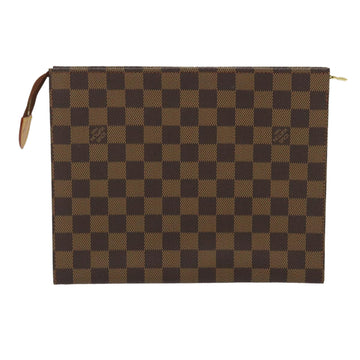 LOUIS VUITTON Damier Ebene Poche Toilette 26 Pouch N47543 LV Auth am2487g - 0