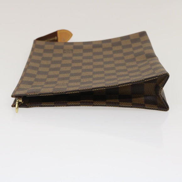 LOUIS VUITTON Damier Ebene Poche Toilette 26 Pouch N47543 LV Auth am2487g