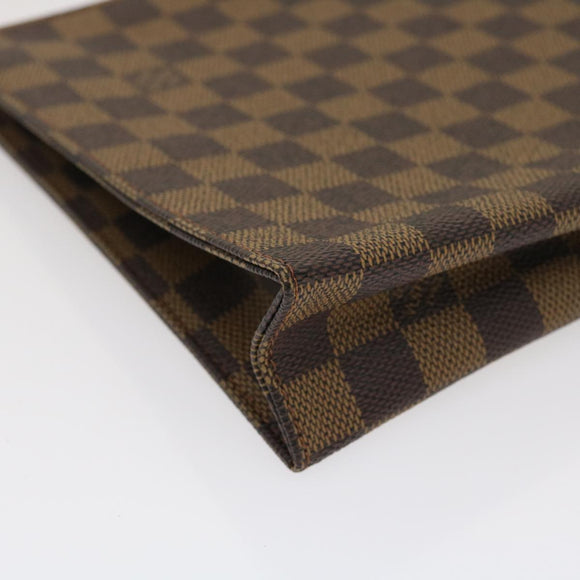 LOUIS VUITTON Damier Ebene Poche Toilette 26 Pouch N47543 LV Auth am2487g