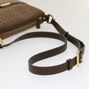 FENDI Zucchino Canvas Shoulder Bag Brown Auth am2491g-8