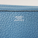 HERMES Leather Evelyn TGM Shoulder Bag Blue Auth am2542gA-9