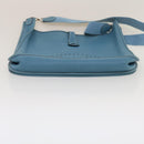 HERMES Leather Evelyn TGM Shoulder Bag Blue Auth am2542gA-5
