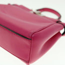 FENDI Micro Peek A Boo Hand Bag Leather 2way Pink Auth am2705gAV-9