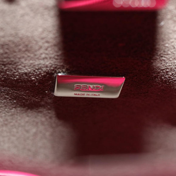 FENDI Micro Peek A Boo Hand Bag Leather 2way Pink Auth am2705gAV