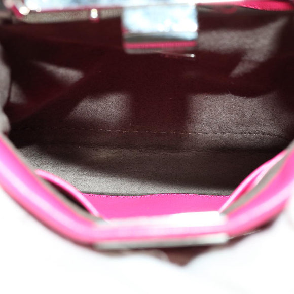 FENDI Micro Peek A Boo Hand Bag Leather 2way Pink Auth am2705gAV
