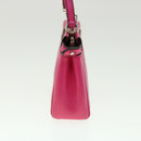 FENDI Micro Peek A Boo Hand Bag Leather 2way Pink Auth am2705gAV-3