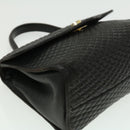 BALLY Hand Bag Leather Black Auth am2821g-15