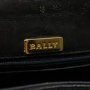 BALLY Hand Bag Leather Black Auth am2821g-10