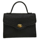 BALLY Hand Bag Leather Black Auth am2821g-13