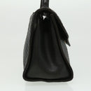 BALLY Hand Bag Leather Black Auth am2821g-3