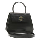 CELINE Hand Bag Leather 2Way Black Auth am376g-1