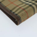 BURBERRY Nova Check Agenda Day Planner Cover Nylon Canvas Beige Auth hk1000-16