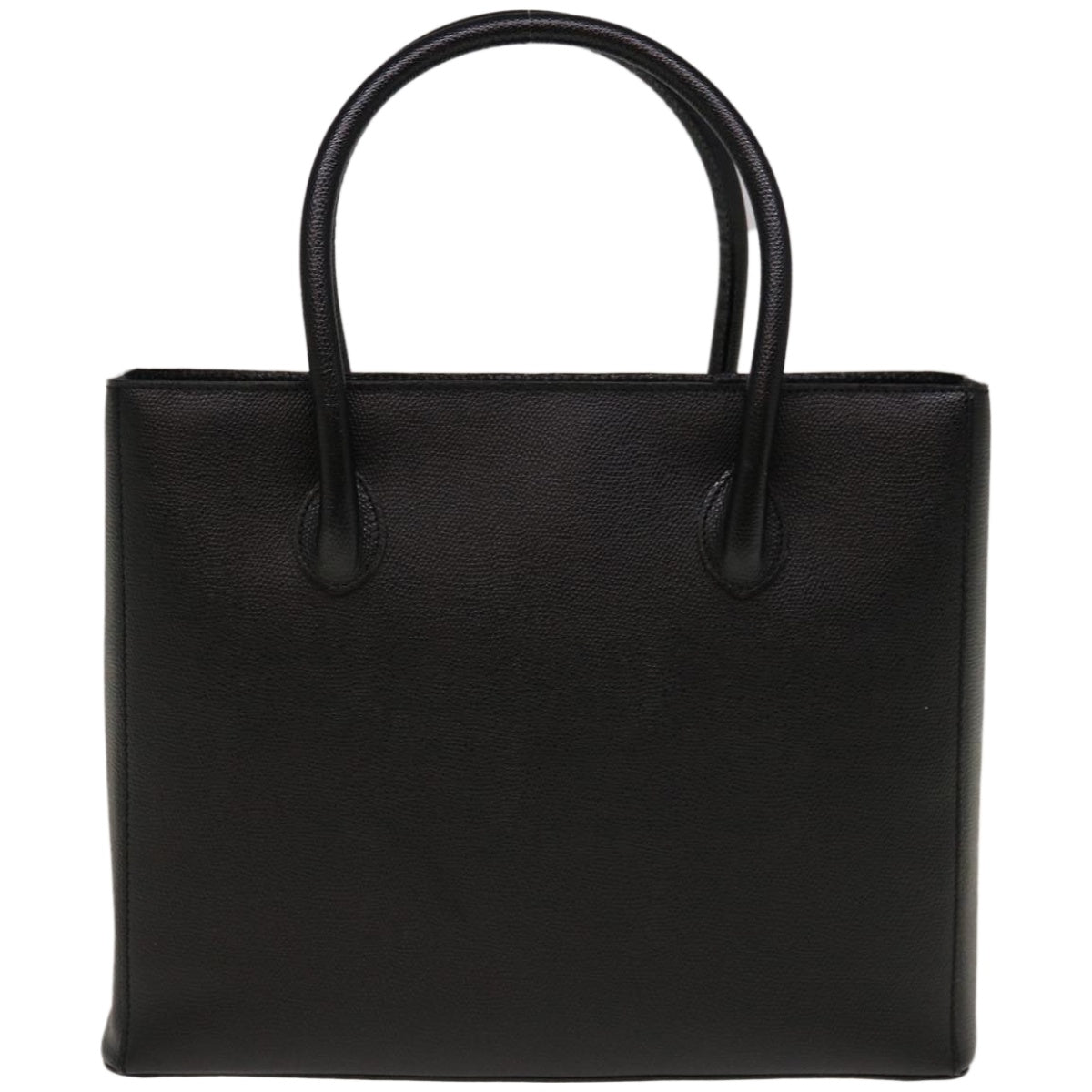 CELINE Tote Bag Leather Black Auth hk1058 - 0