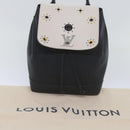 LOUIS VUITTON Lock Me Backpack Calf leather Black White M54108 LV Auth hk1059-22