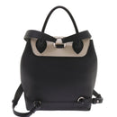 LOUIS VUITTON Lock Me Backpack Calf leather Black White M54108 LV Auth hk1059-3