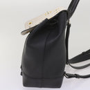 LOUIS VUITTON Lock Me Backpack Calf leather Black White M54108 LV Auth hk1059-4