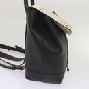 LOUIS VUITTON Lock Me Backpack Calf leather Black White M54108 LV Auth hk1059-5
