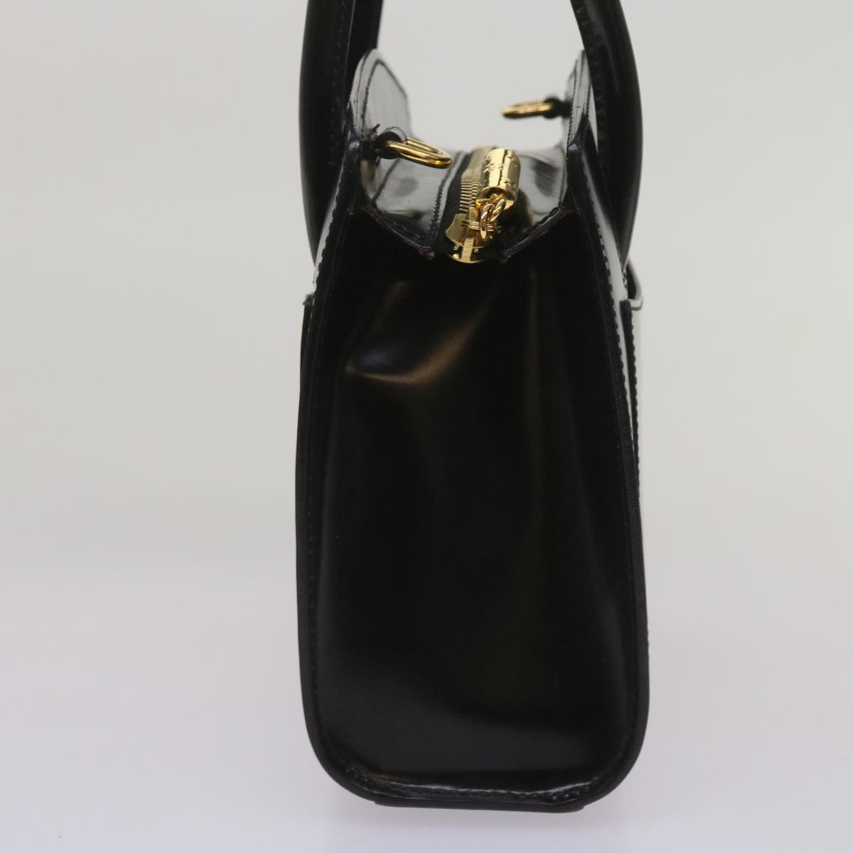 CELINE Hand Bag Leather 2way Black Auth hk1062