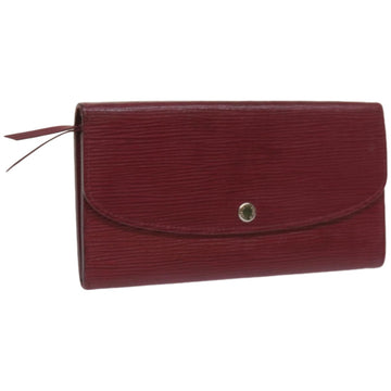 LOUIS VUITTON Epi Portefeuille Emily Long Wallet Fuchsia M60851 LV Auth hk1064