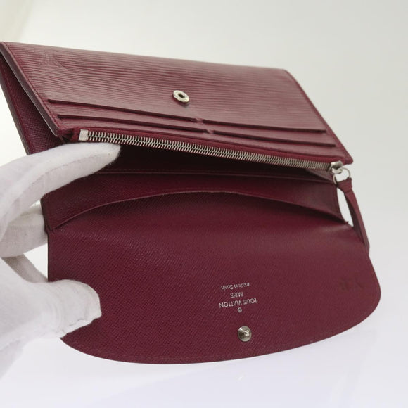 LOUIS VUITTON Epi Portefeuille Emily Long Wallet Fuchsia M60851 LV Auth hk1064