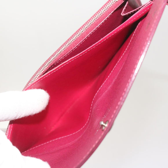 LOUIS VUITTON Epi Portefeuille Emily Long Wallet Fuchsia M60851 LV Auth hk1064