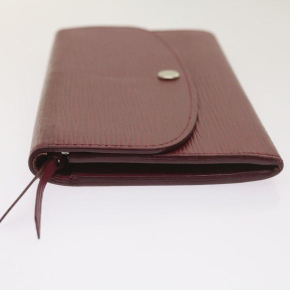 LOUIS VUITTON Epi Portefeuille Emily Long Wallet Fuchsia M60851 LV Auth hk1064