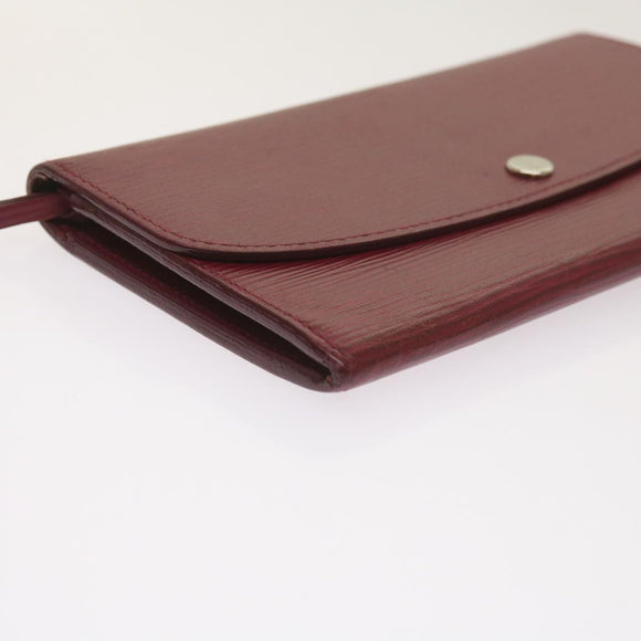 LOUIS VUITTON Epi Portefeuille Emily Long Wallet Fuchsia M60851 LV Auth hk1064